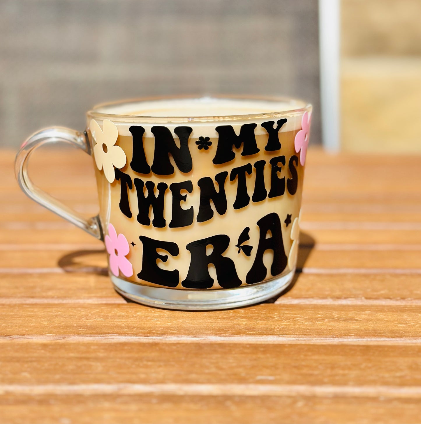 Twenties era glass mug