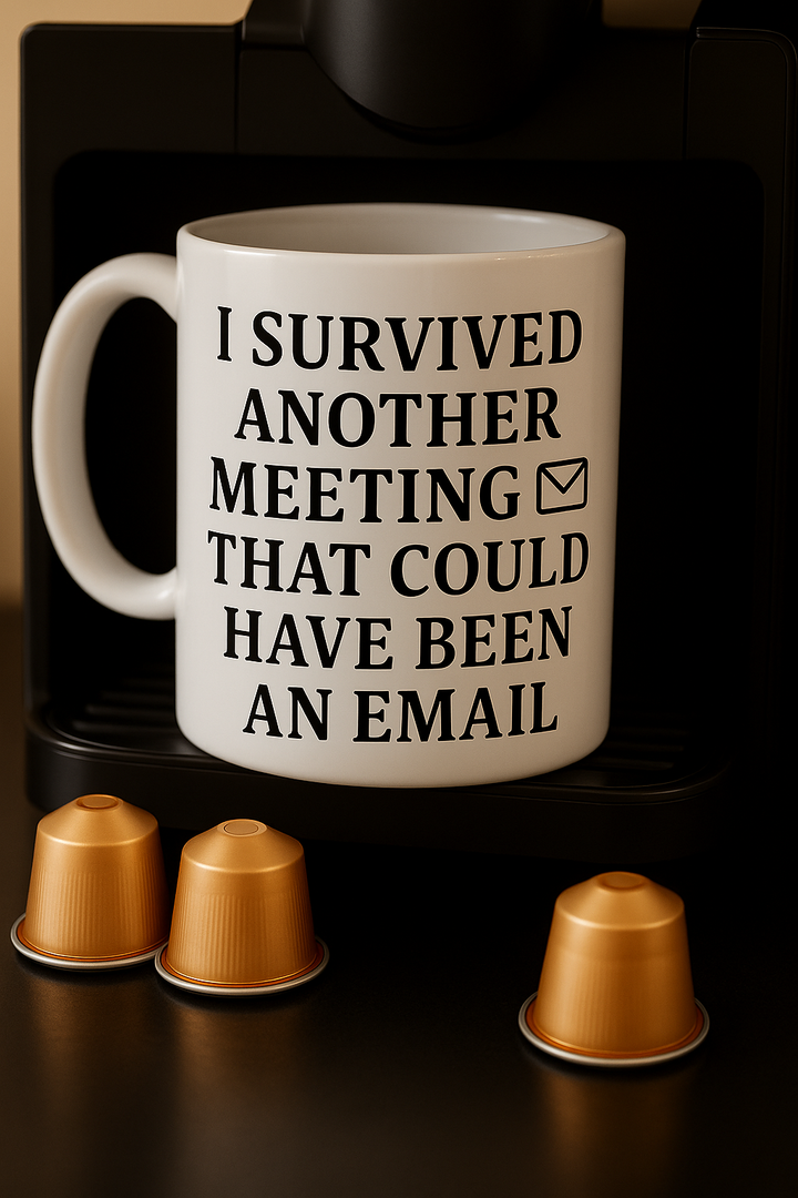 I Survived Another Meeting" Mug | Funny Office Gift | Workplace Sarcasm