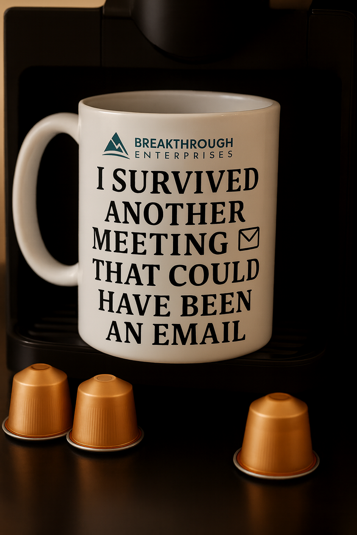 I Survived Another Meeting" Mug | Funny Office Gift | Workplace Sarcasm