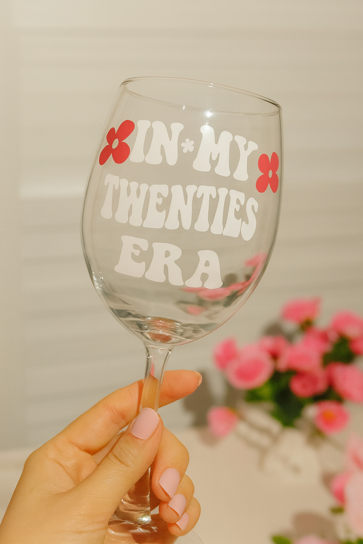 In my twenties era wine glass