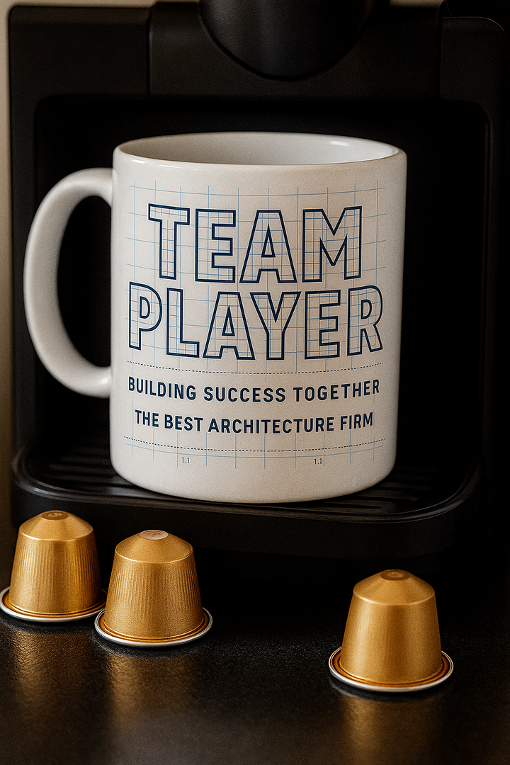 Architecture Firm Team Player Mug | Best Architecture Team Gift | Professional Collaboration Drinkware | Design Success Celebration