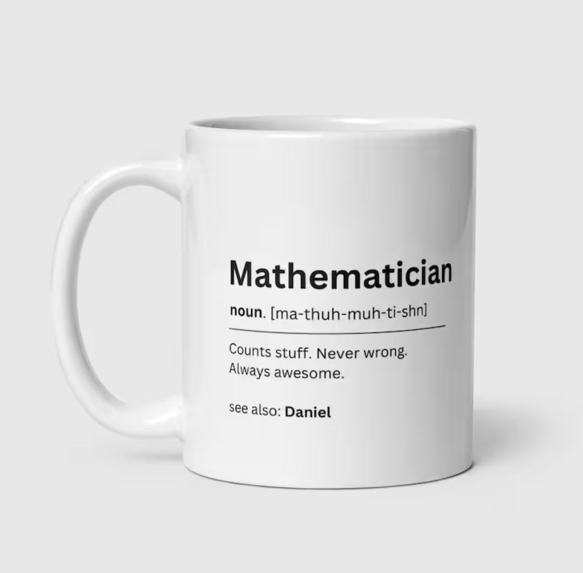 Personalised mathematician gift - Maths teacher present