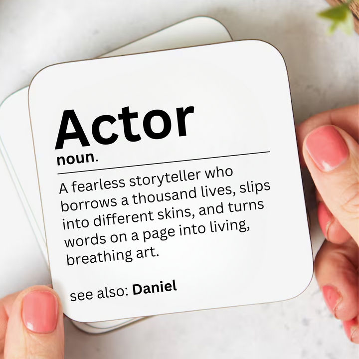 Personalised Actor Coaster – Custom Name Theatre Gift