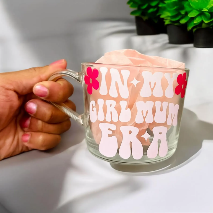 In My Girl Mum Era Mug | New Mum Gift | Girl Mum Life | Personalised Mummy Mug | UK Made | Mother's Day Gift | Baby Girl Announcement