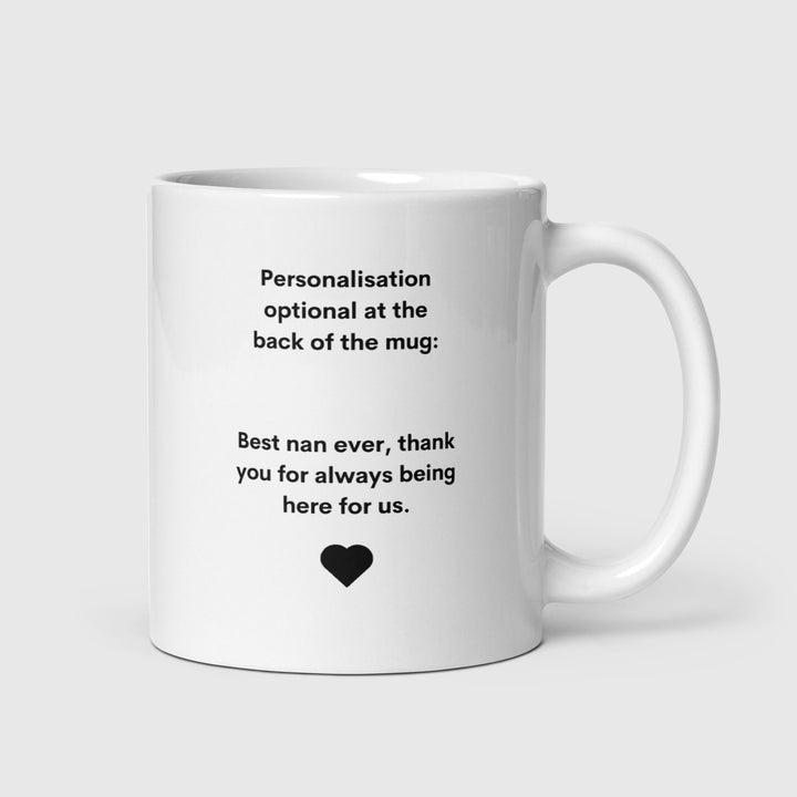 Personalised nana definition mug with a personalised message at the back-Nana announcement-Nana gift-Birthday gifts for grandma-Nana mug