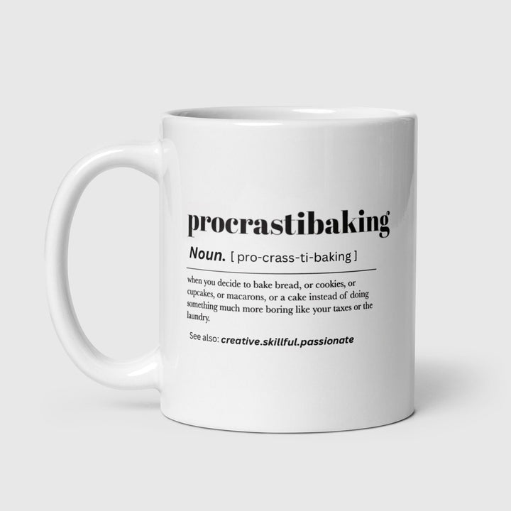 Procrastibaking definition mug-Funny Baker Mug-Definition mug for bakers-Mothers day gift-Patissier gift-Pastry chef-Bakeware gift