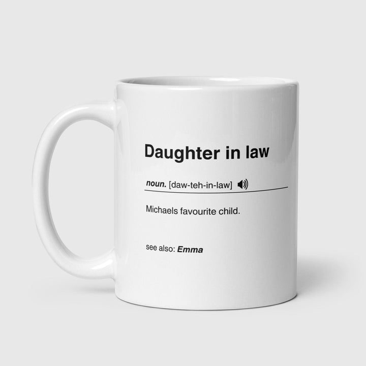 Funny Personalised Father In Law -Favourite daughter in law mug-Gift for him-Thank you gift-Gift for men-Coffee mug-