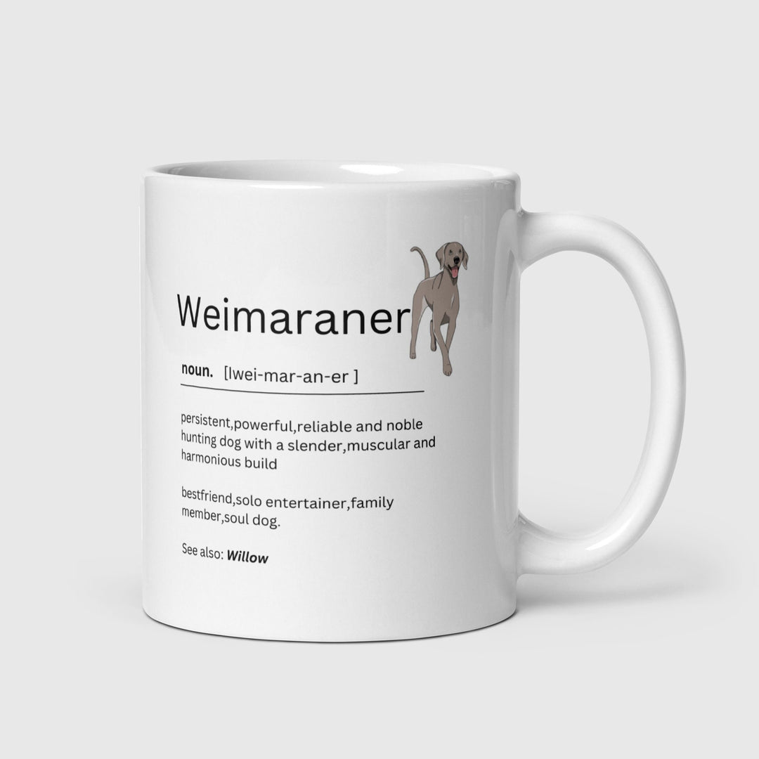 Personalised Weimaraner mug for all dog lovers-Weimaraner dog parents-Dog owners-Dog mum gifts-Dog mama-Customisable gifts for you