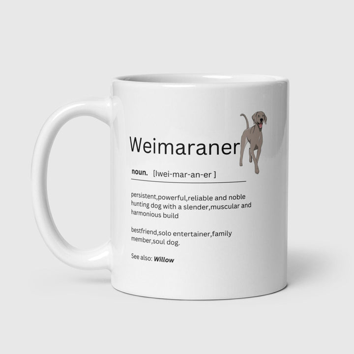 Personalised Weimaraner mug for all dog lovers-Weimaraner dog parents-Dog owners-Dog mum gifts-Dog mama-Customisable gifts for you