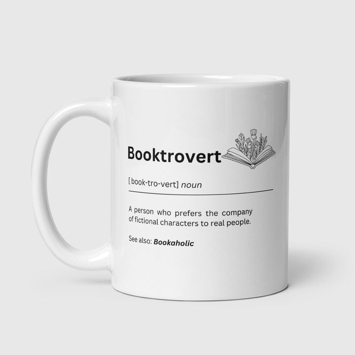 Personalised bookish mug- Booktrovert definition mug-Gift for a book lover-Bookworm mug-Funny reading mug-English teacher gift-Book Nerd-