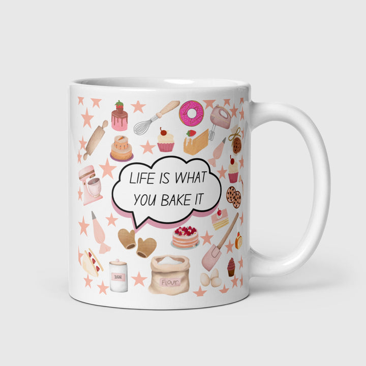 Life is what you bake it-Bakeware gifts-Funny Baker Mug-Definition mug for bakers-Mothers day gift-Patissier gift-Pastry chef-Bakeware gift