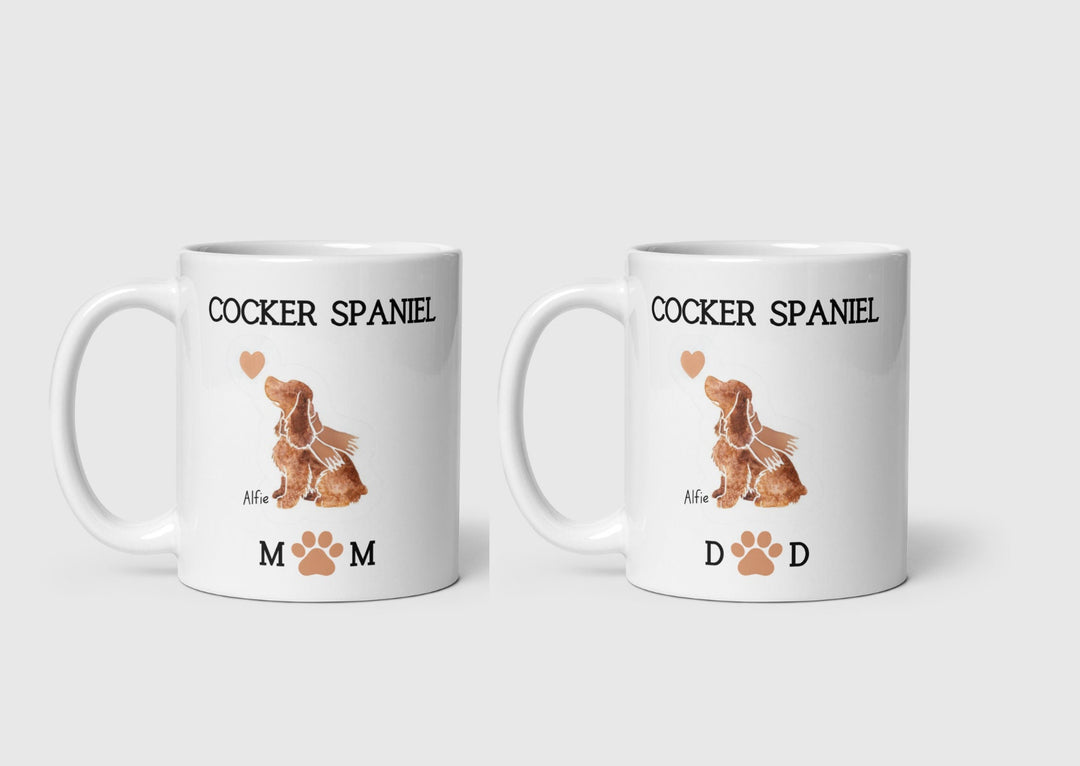 Mom and Dad Cocker Spaniel Gifts-Cocker Spaniel mug-Personalised Dog lover gift-Gift for her-Gift for him-Dog dad-Dog mum-Dog lover-Birthday