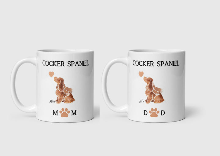 Mom and Dad Cocker Spaniel Gifts-Cocker Spaniel mug-Personalised Dog lover gift-Gift for her-Gift for him-Dog dad-Dog mum-Dog lover-Birthday