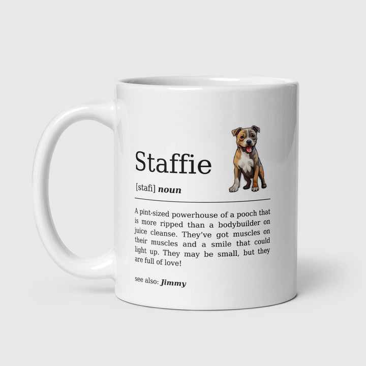 Personalised Staffordshire Bull Terrier Mug-Staffy dad-Staff mum-Dog and owner gift- Dog lover gifts-High quality mug-Birthday gift