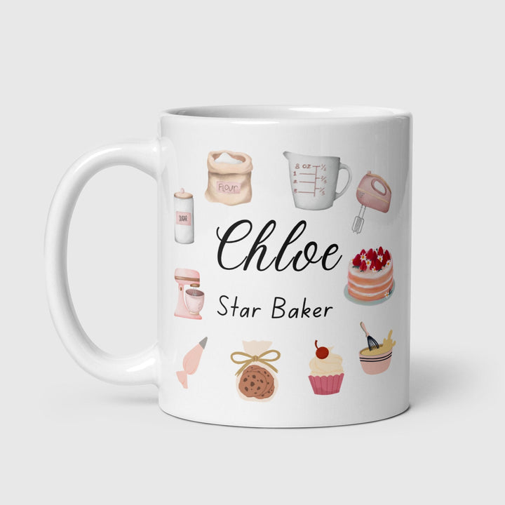 Personalised Star Baker mug with name - Bakeware gifts - Funny Baker Mug - Baker lover mug - Mothers day gift - Pâtissier gift - Pastry chef