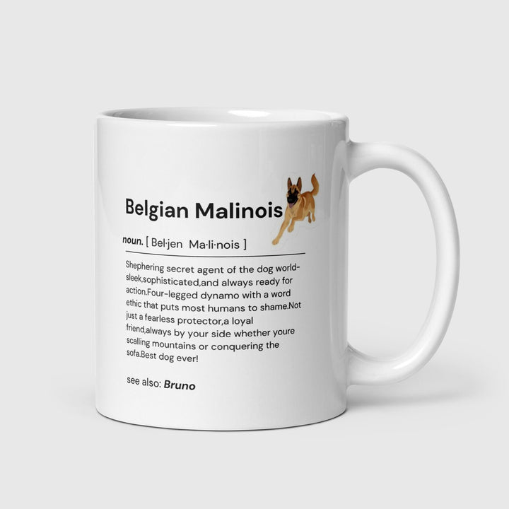 Belgian Malinois Personalised mug for Malinois lovers-Unique gift for dog owners-Dog mums and Dog dads-Belgian Malinois Shephard