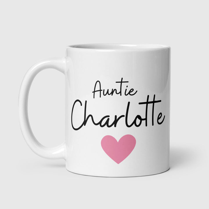 Personalised gift for auntie and uncle - Sweet Love Heart Uncle and Auntie Mugs - Pregnancy reveal announcement proposal - Family presents