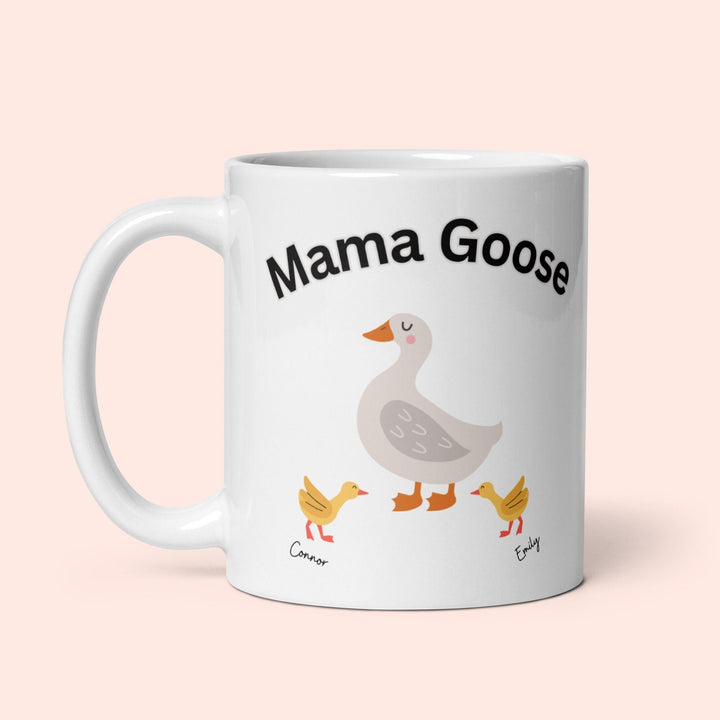 Mama goose mug - Custom goose mug - Silly goose mug with children's name  Novelty gift for her - Cute gift for mom - Cute Mothers day gift