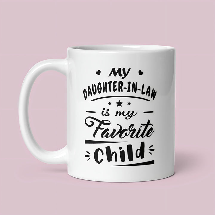 Daughter in law personalised mug - My favourite child in laws present - Mother in law cup - Funny novelty gift - Father in law presents