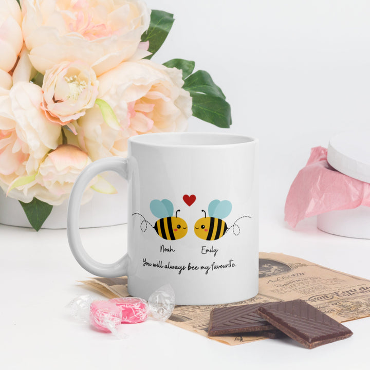 Cute couples mug - Valentines day present - Girlfriend gift - Novelty tea cup - Mug for boyfriend - Custom heart mug - I love you gifts
