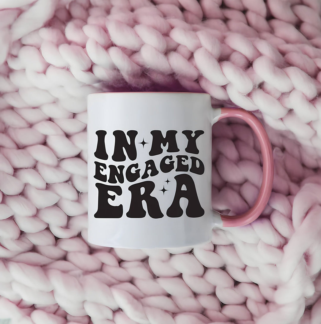 Personalised In my engaged era mug - Engagement party gifts - Bride to be - Bridal shower - Fiancee gift - Newly engaged - Wedding planning