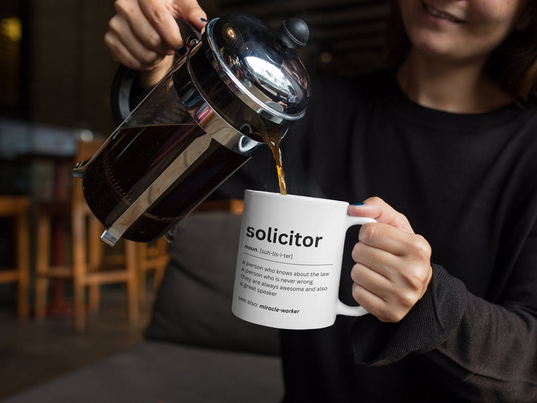 Personalised Solicitors gift - Future solicitor gift- Law student presents - Colleagues work coffee mug - Coworker solicitor definition mug