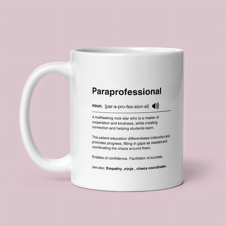 Personalised PARAPROFESSIONAL Teacher appreciation mug - Funny paraeducator custom presents - Classroom aide gift - Chaos coordinator
