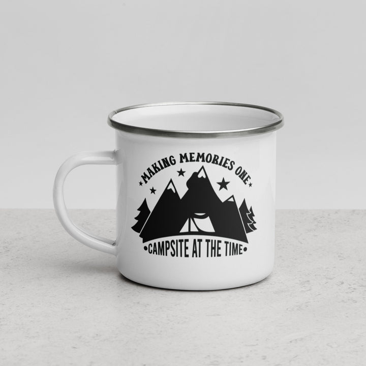 Personalised camping camper van enamel mug cup - Custom name couples mug - Adventure travel cup - Couple accessories travel gift