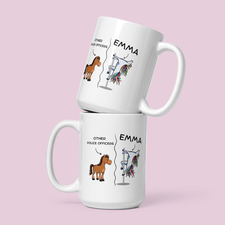 Funny police officer gift - Personalised police mug - Appreciation present for men & women -