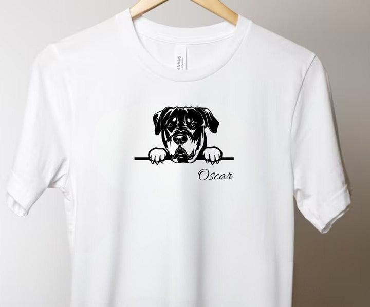 Personalised Rottweiler unisex t-shirt - Custom dog breed tee - Dog owner gifts- Dog lover presents for men and women - Dog mum and dad