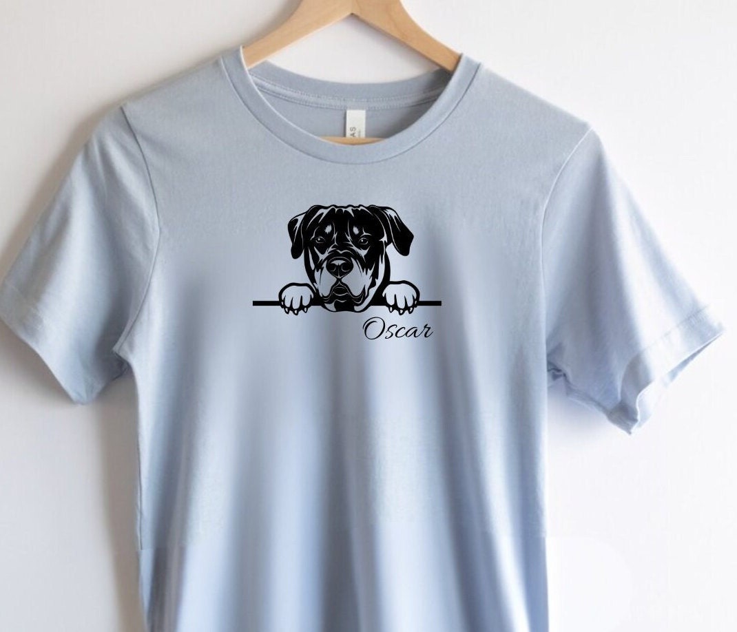 Personalised Rottweiler unisex t-shirt - Custom dog breed tee - Dog owner gifts- Dog lover presents for men and women - Dog mum and dad