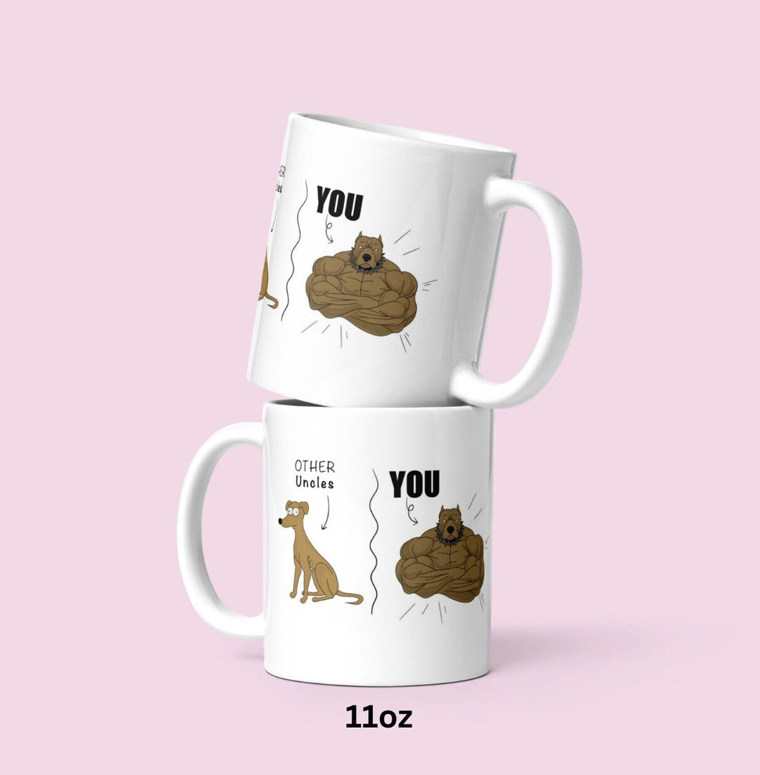 Funny Uncle Mug - Personalised Novelty Gift for Family Member - Pregnancy announcement present upgrading brother to uncle - Keepsake idea