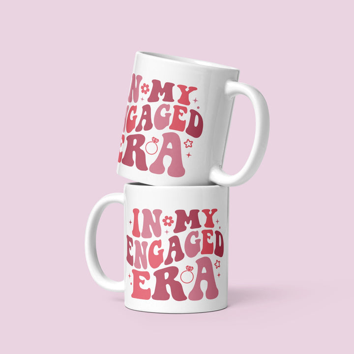 In my engaged era coffee mug - Engagement bride gift - Bridal wedding shower - Newly engaged present - Just engaged - Bride to be