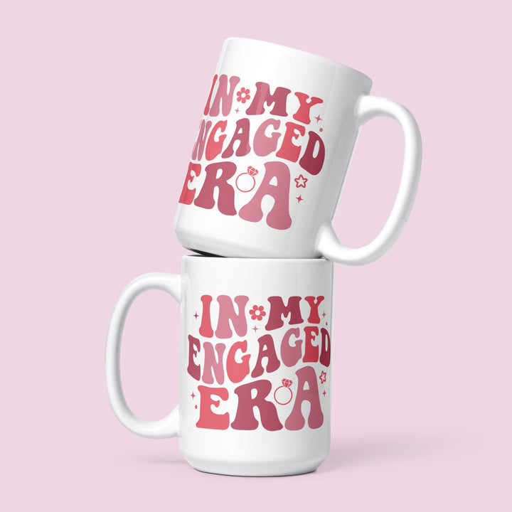 In my engaged era coffee mug - Engagement bride gift - Bridal wedding shower - Newly engaged present - Just engaged - Bride to be
