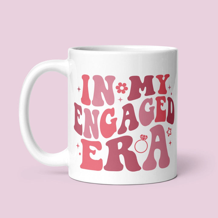 In my engaged era coffee mug - Engagement bride gift - Bridal wedding shower - Newly engaged present - Just engaged - Bride to be