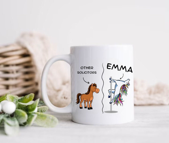Custom funny solicitors mug - Future solicitor gift- Law student presents - Office work coffee mug - Personalised coworker solicitor gift