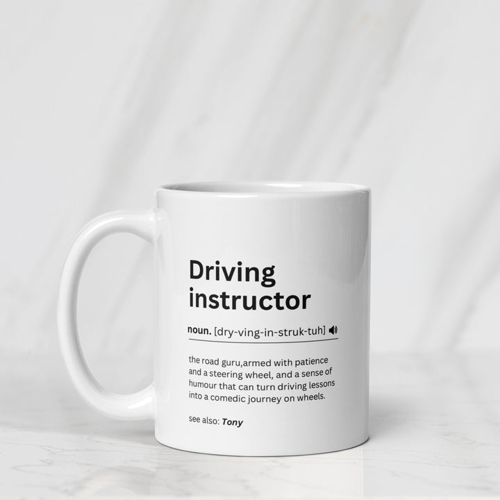 Personalised funny driver instructor mug - Thank you gift for driving teacher - Driving coach coffee cup - Driving pass appreciation