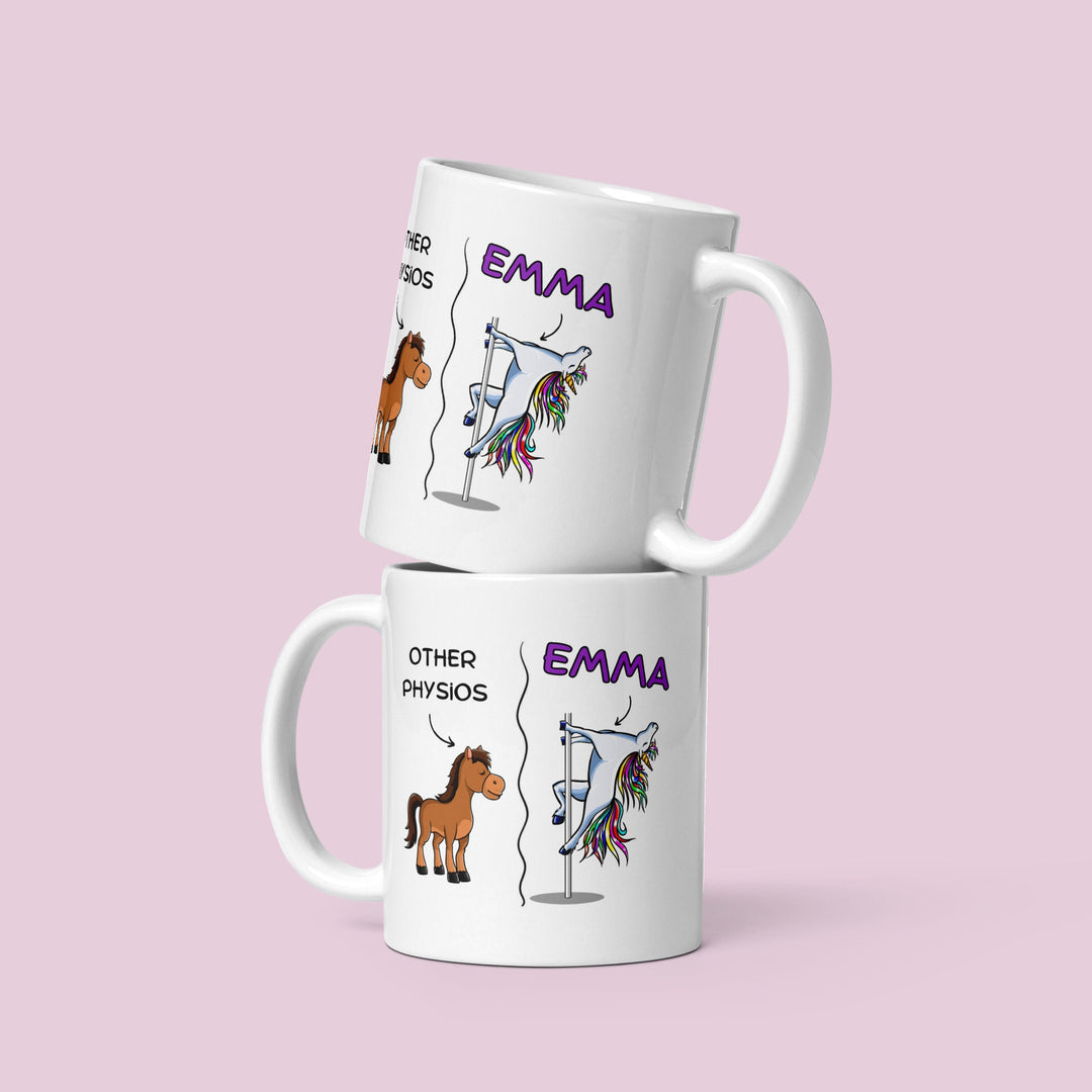 Funny physiotherapist gift - Personalised physio mug - Novelty physical therapist present - Physio appreciation gift for men & women