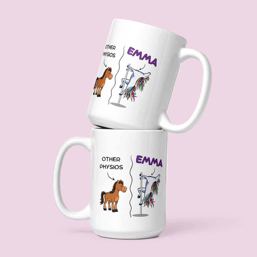 Funny physiotherapist gift - Personalised physio mug - Novelty physical therapist present - Physio appreciation gift for men & women