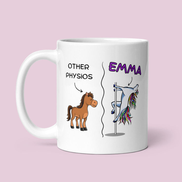 Funny physiotherapist gift - Personalised physio mug - Novelty physical therapist present - Physio appreciation gift for men & women