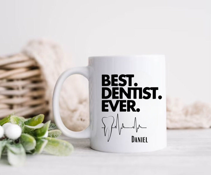 Best dentist ever personalised mug - Dentistry school graduation - Future dentist present - Newly qualified dentist keepsake - PHD grad