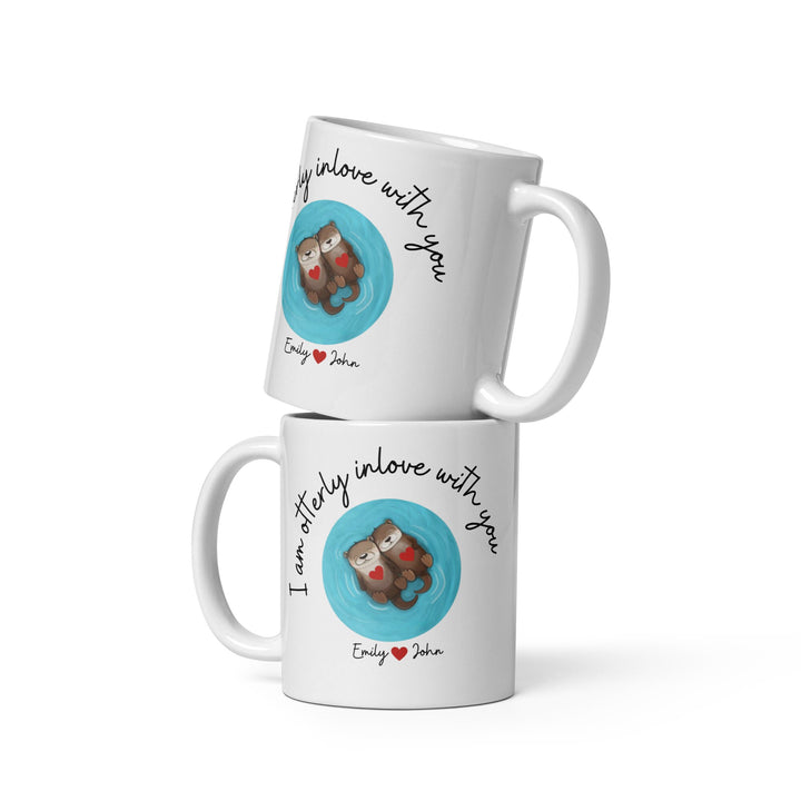 Otterly In Love Anniversary Mug - Gifts for couples anniversary - Sweet otter pun mug - I love you present  - Husband and wife keepsake