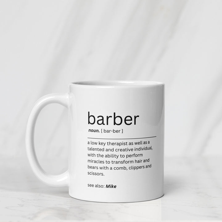 Gift for Barber - Personalised definition mug - Personal barbershop essentials - Best barber ever - Gifts for men hairstylist