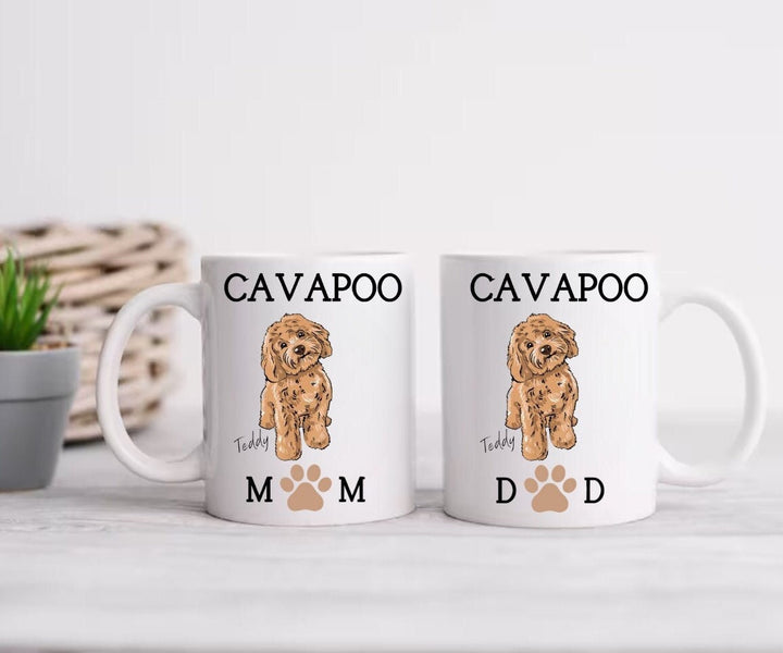 Mum and dad cavapoo mug-Cavapoo gifts-Cavapoo mug-Cavapoo christmas gift-Personalised gifts-Dog christmas gifts-Custom gifts.