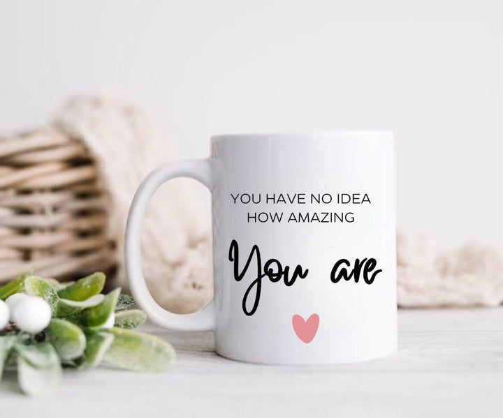 Amazing friend thank you gift - Personalised friendship mug - Gift for best friend - Sweet love heart design - Encouragement keepsake