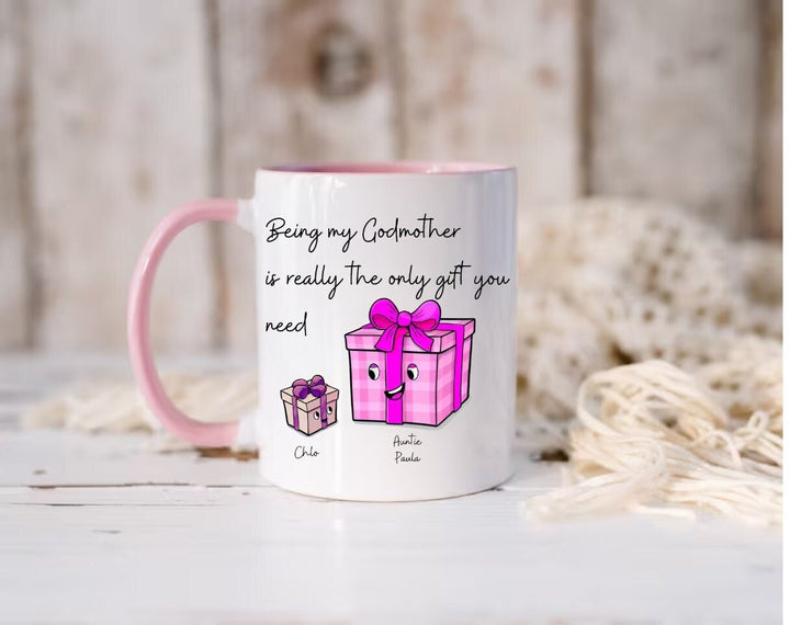 Unique custom gift  for godmother - Funny personalised mug for godmother - Godmother proposal present - Birthday keepsake
