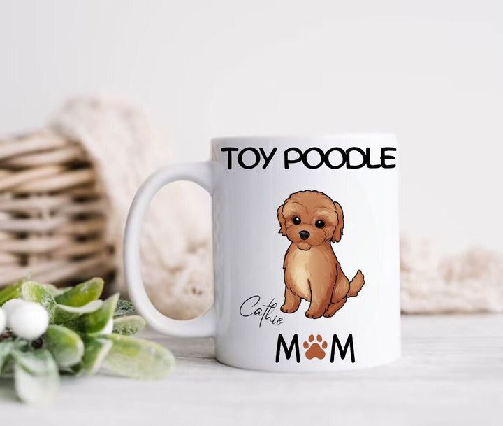 Gift for toy poodle dog owner - Personalised Toy poodle mom mug - Dog lover keepsake - Dog mum mug - Dog walker present idea