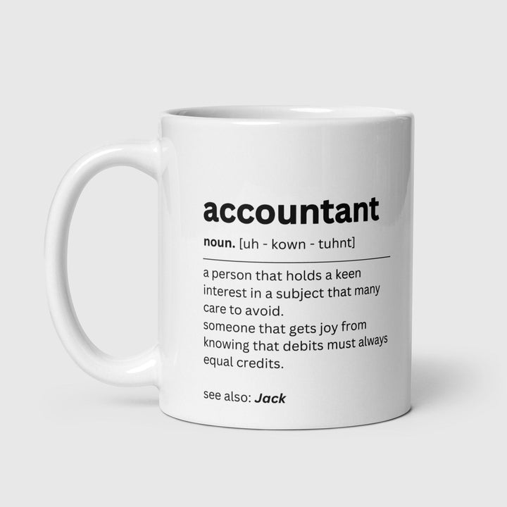 Personalised accountant definition mug - Funny gift for an accountant - Leaving colleague mug  - Accounting graduation - Retirement keepsake