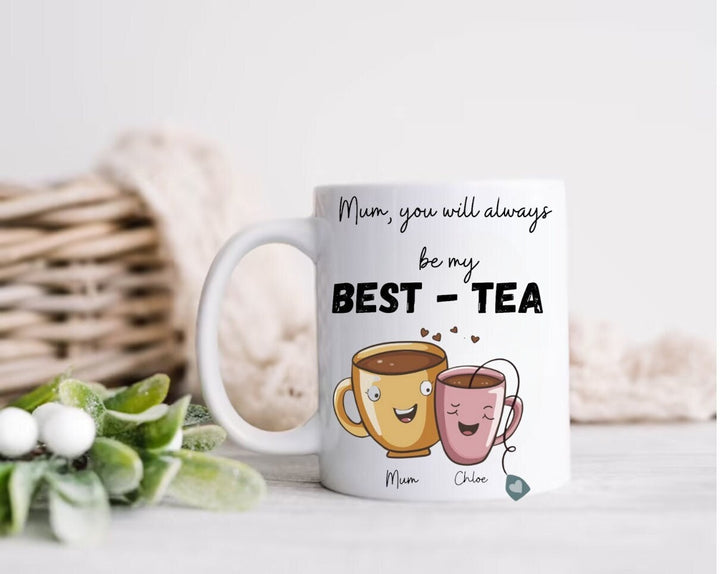 MUM you are my best tea personalised unique mug - Mothers day sweet pun present - Personalised gift for her - Best mum ever keepsake -
