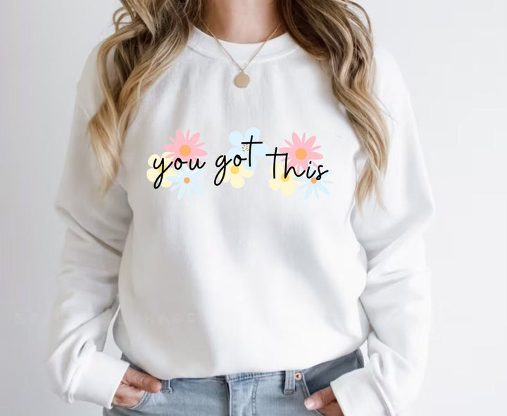 You got this floral sweatshirt for her - Super cute & unique -  Sweet encouragement sweater - Cosy weather clothing - Making memories